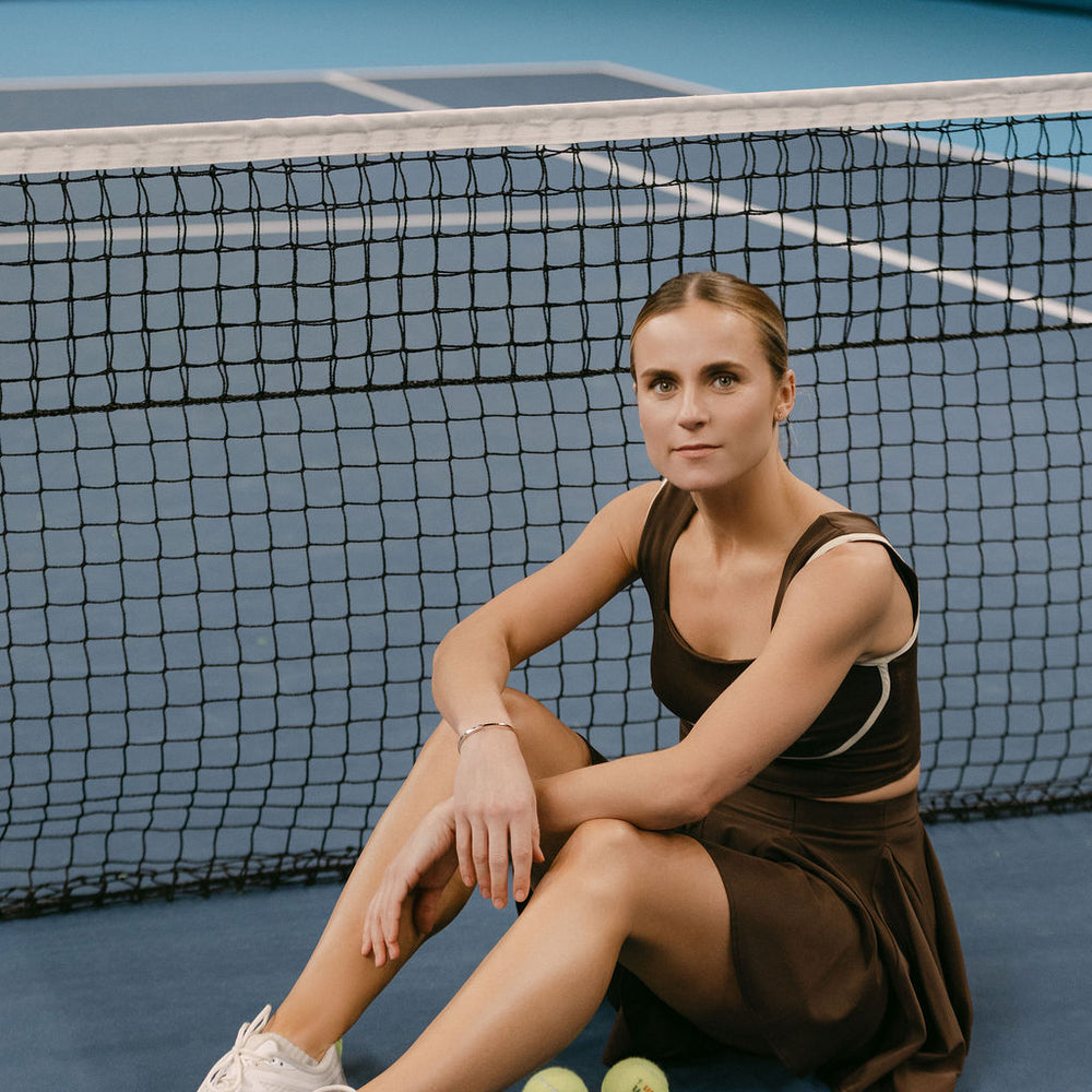 
                  
                    Lina x ONA ROMA: Brown court skirt
                  
                