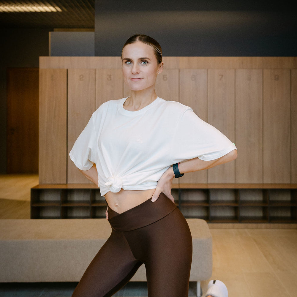 Lina x ONA ROMA: Brown leggings